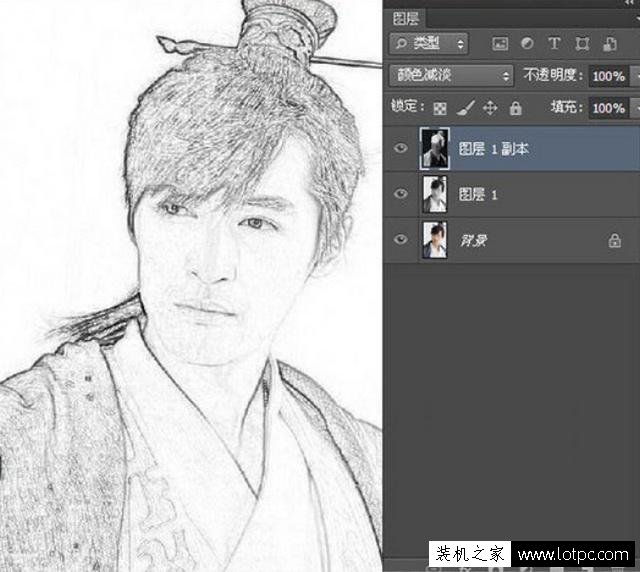 利用PS軟件將人物圖片轉成鉛筆畫，photoshop鉛筆畫制作教程