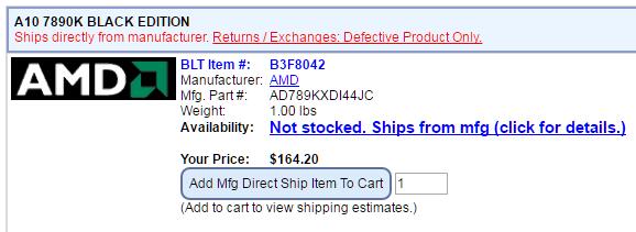 AMD A10-7890K和速龍5370處理器預計3月發布