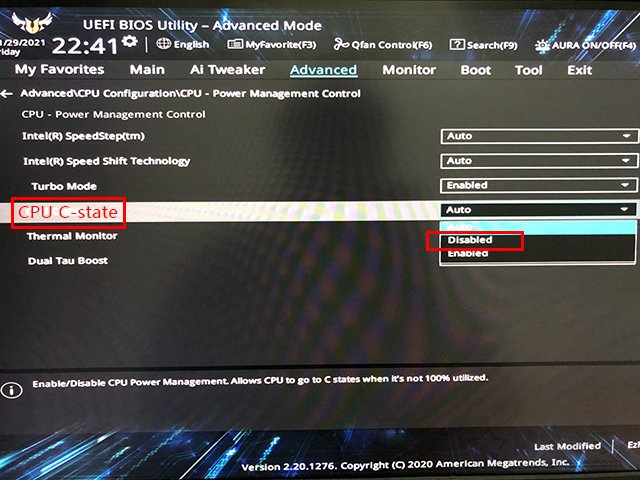 如何禁用C-State功能？關閉intel CPU的C-State省電模式方法