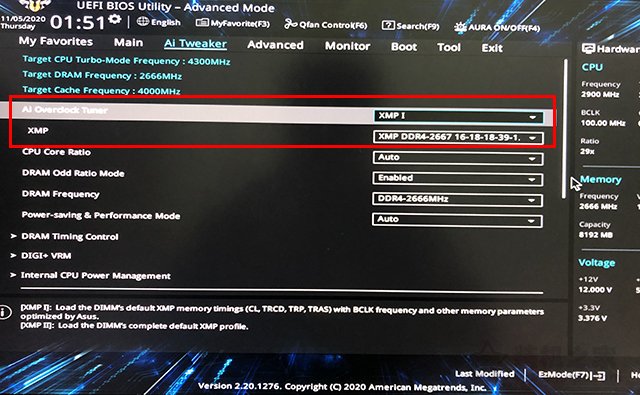 為什么內存頻率只有2133比實際低？主板開啟XMP提高內存頻率方法