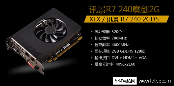 訊景 R7 240 2GD5獨立顯卡