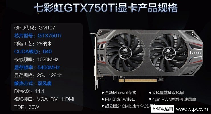 七彩虹GTX750TI 2GD5網馳版