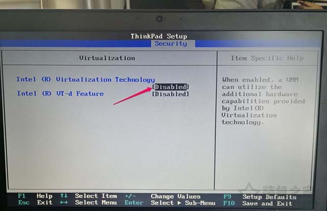 ThinkPad筆記本電腦如何開啟CPU虛擬化技術的圖文教程