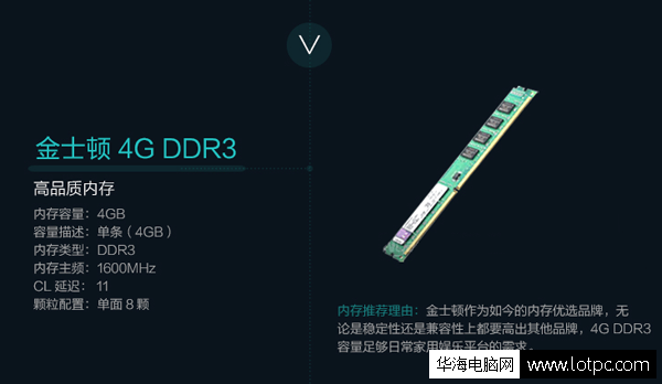 金士頓4G DDR3 1600內存