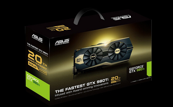 華碩推出GTX 980Ti 20周年紀念黃金版