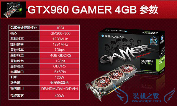 影馳GTX960 GAMER 4G顯卡-武林網
