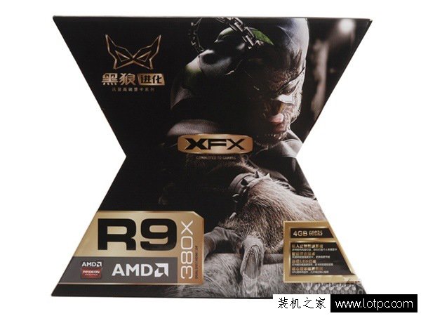 XFX訊景黑狼R9 380X外包裝盒