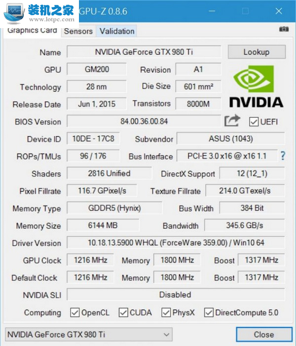華碩ROG Matrix GTX980Ti拆箱+3DMARK跑分
