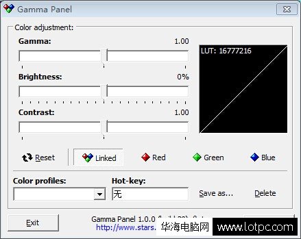 Gamma Panel調整亮度軟件