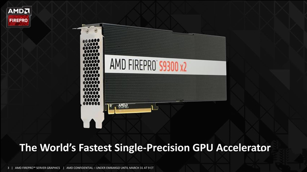 AMD發布FirePro S9300 X2雙芯專業顯卡