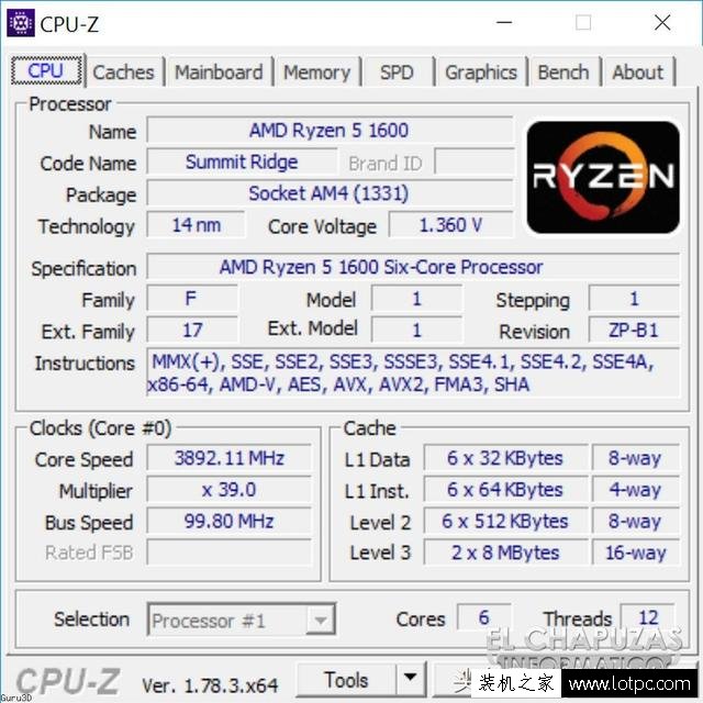 AMD銳龍R5-1600處理器性能測試成績，多核秒i7