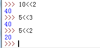 Python中按位左移運算
