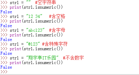 Python isnumeric()函數使用示例3