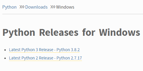 從官網下載Windows環境下的Python