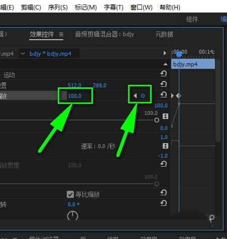 premiere,視頻,縮放