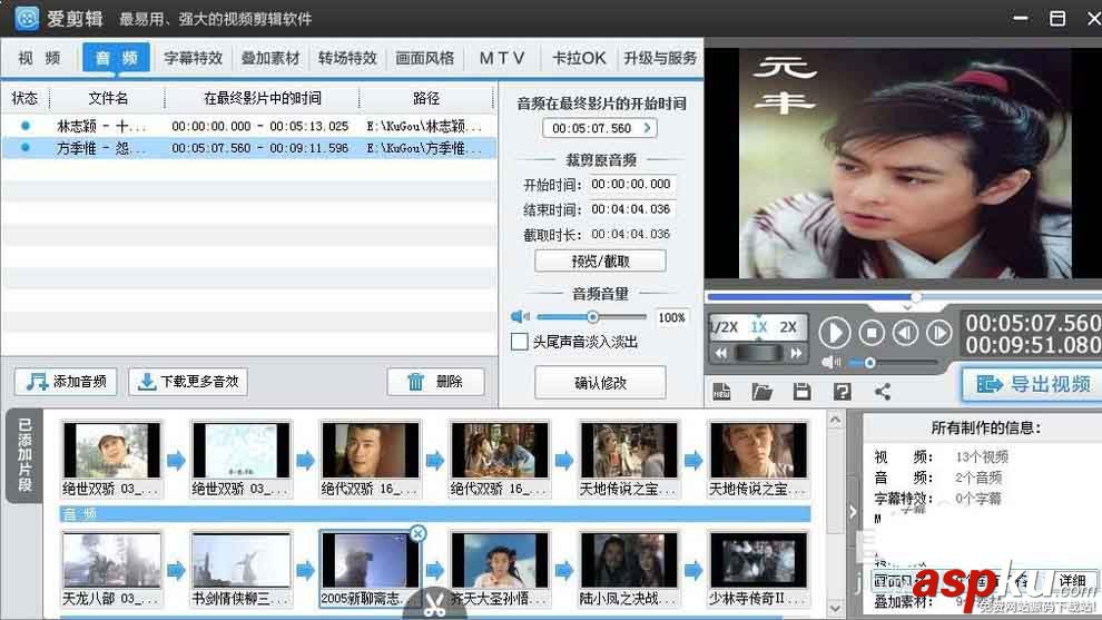 音樂,愛剪輯