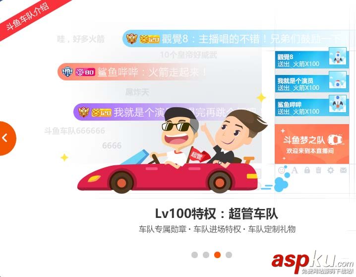 斗魚tv,等級
