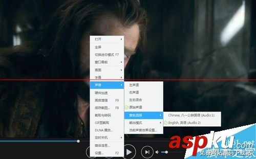 迅雷影音,音軌