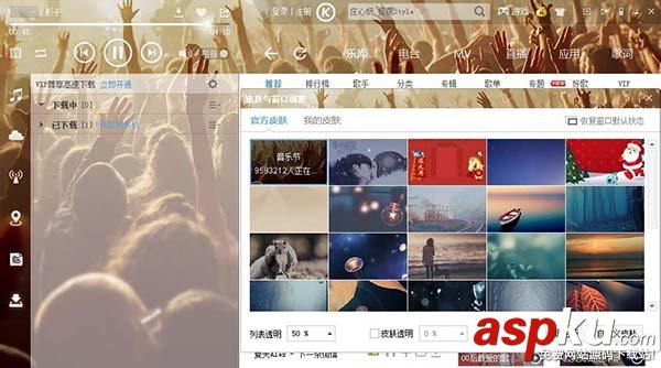 酷狗音樂,皮膚
