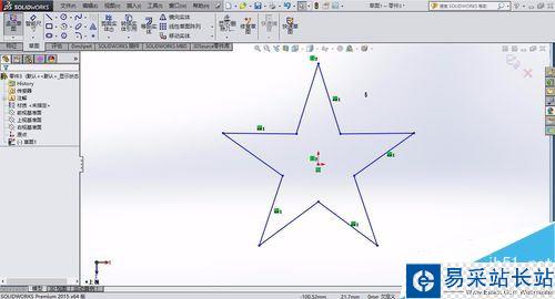 solidworks怎么繪制五角星？solidworks五角星制作教程