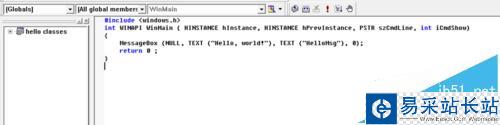 windows程序設計編寫Hello world 程序