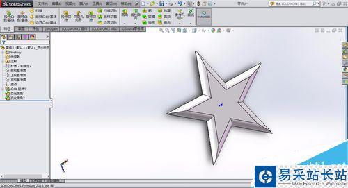 solidworks怎么繪制五角星？solidworks五角星制作教程