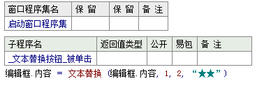 易語言,文本替換命令