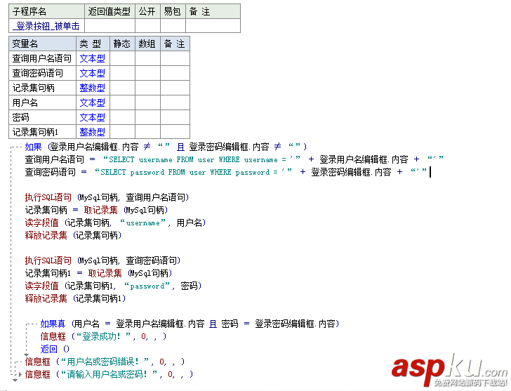 易語言,mysql,注冊登錄