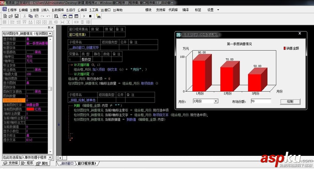 易語言,柱狀圖