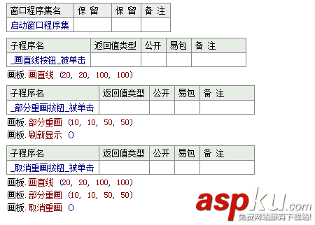 易語言,部分重畫,取消重畫