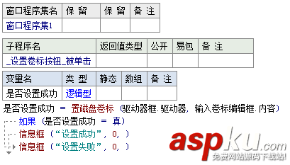易語言,置磁盤卷標