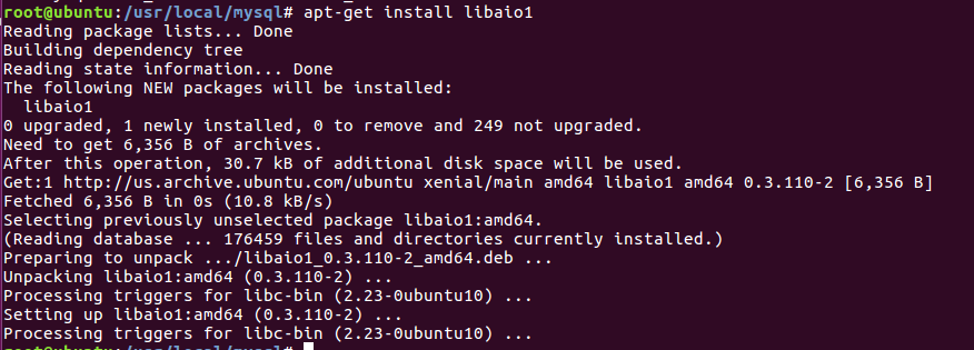 Ubuntu16.04,安裝,mysql5.7.22