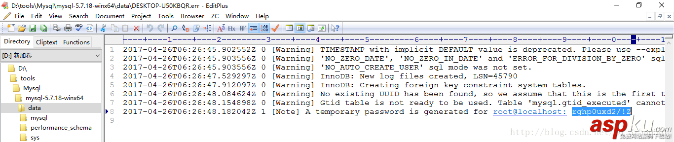 mysql5.7.18,mysql5.7,密碼