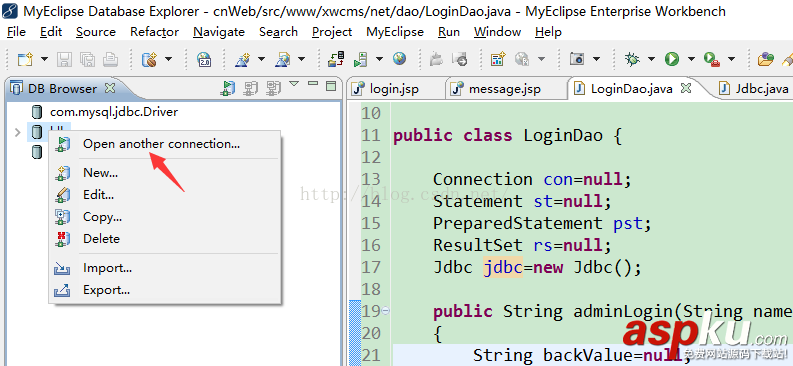 MyEclipse連接MySQL數據庫,MyEclipse連接MySQL,MyEclipse連接數據庫