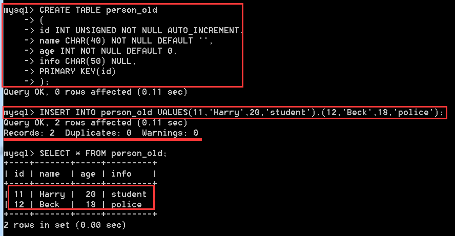 MySQL,數據表,數據插入,更新,刪除