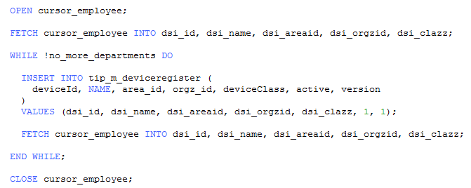 mysql,存儲過程,遍歷多表記錄