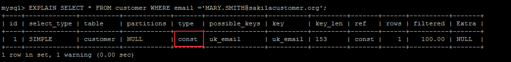 MySQL,EXPLAIN,SQL,執行計劃