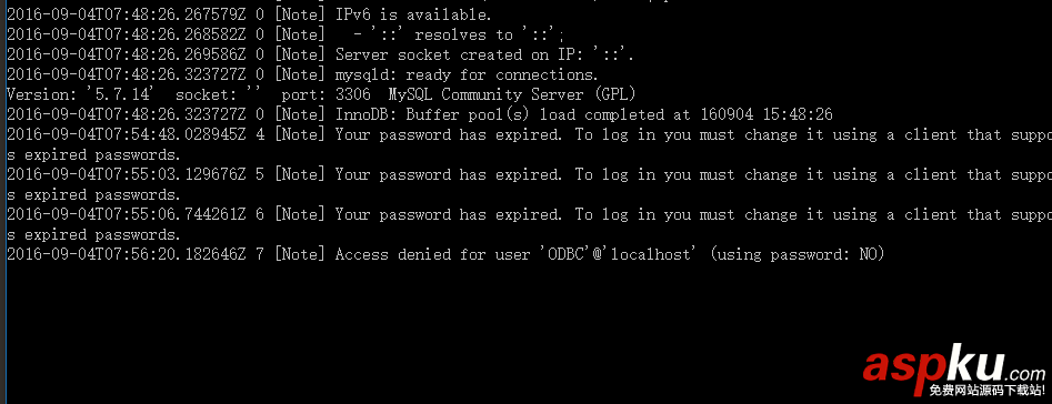 win10,mysql5.7,mysql5.7.14,解壓版