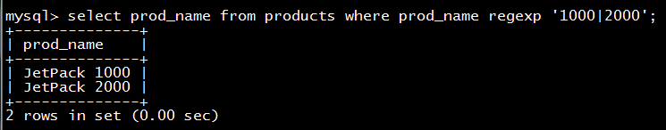 MYSQL,正則表達式,過濾數據