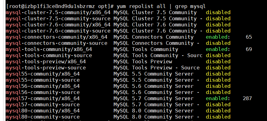 Linux,mysql5.7,遠程訪問