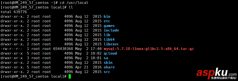 mysql5.7.18二進制包安裝,my.default.cnf