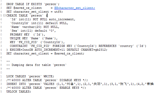 MySQL,數據備份,還原,代碼