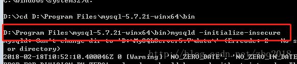 mysql5.7.21,winx64,綠色版,安裝,配置