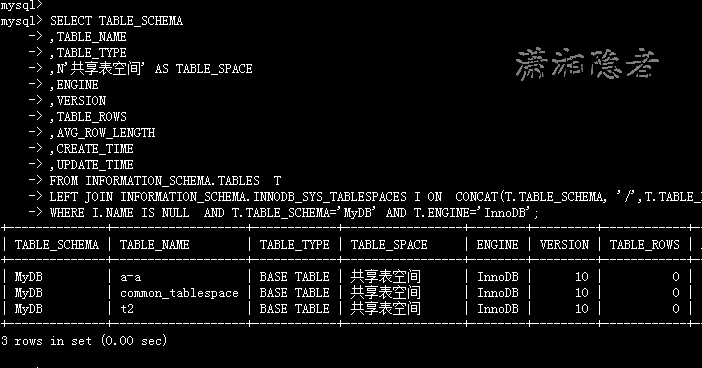 MySQL,InnoDB,獨立表空間,共享表空間