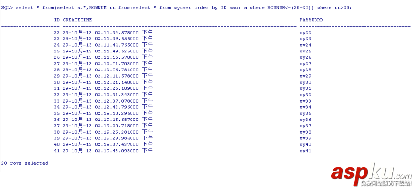 sqlserver,oracle,mysql,分頁