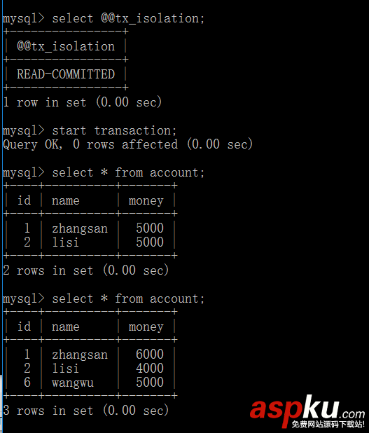 MySQL,事務