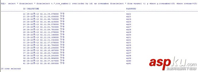 sqlserver,oracle,mysql,分頁