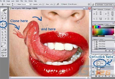 用photoshop打造另類的舌頭