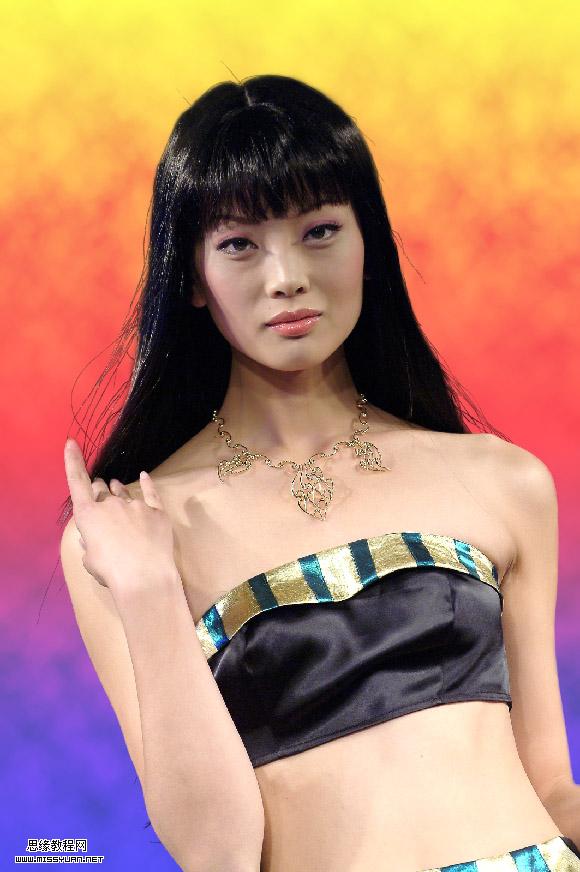 photoshop扣圖教程:扣出黑背景美女頭發