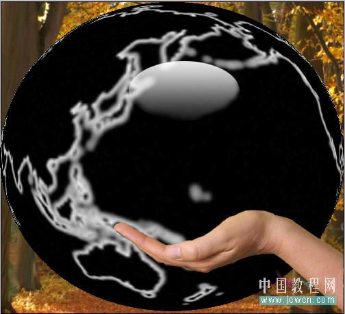 photoshop創意:人物素材合成到水晶地球